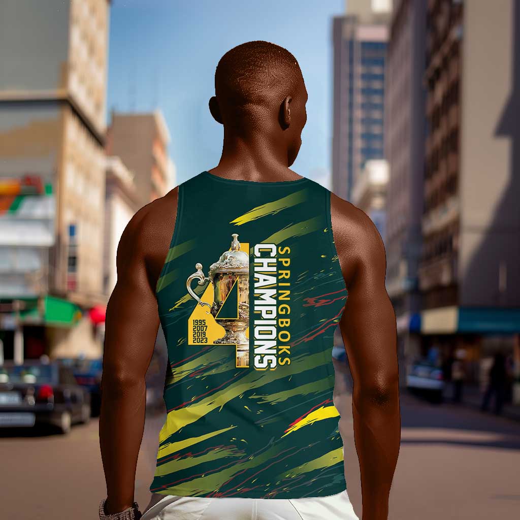 South African Four-time Champions Men Tank Top World Rugby Team Springboks
