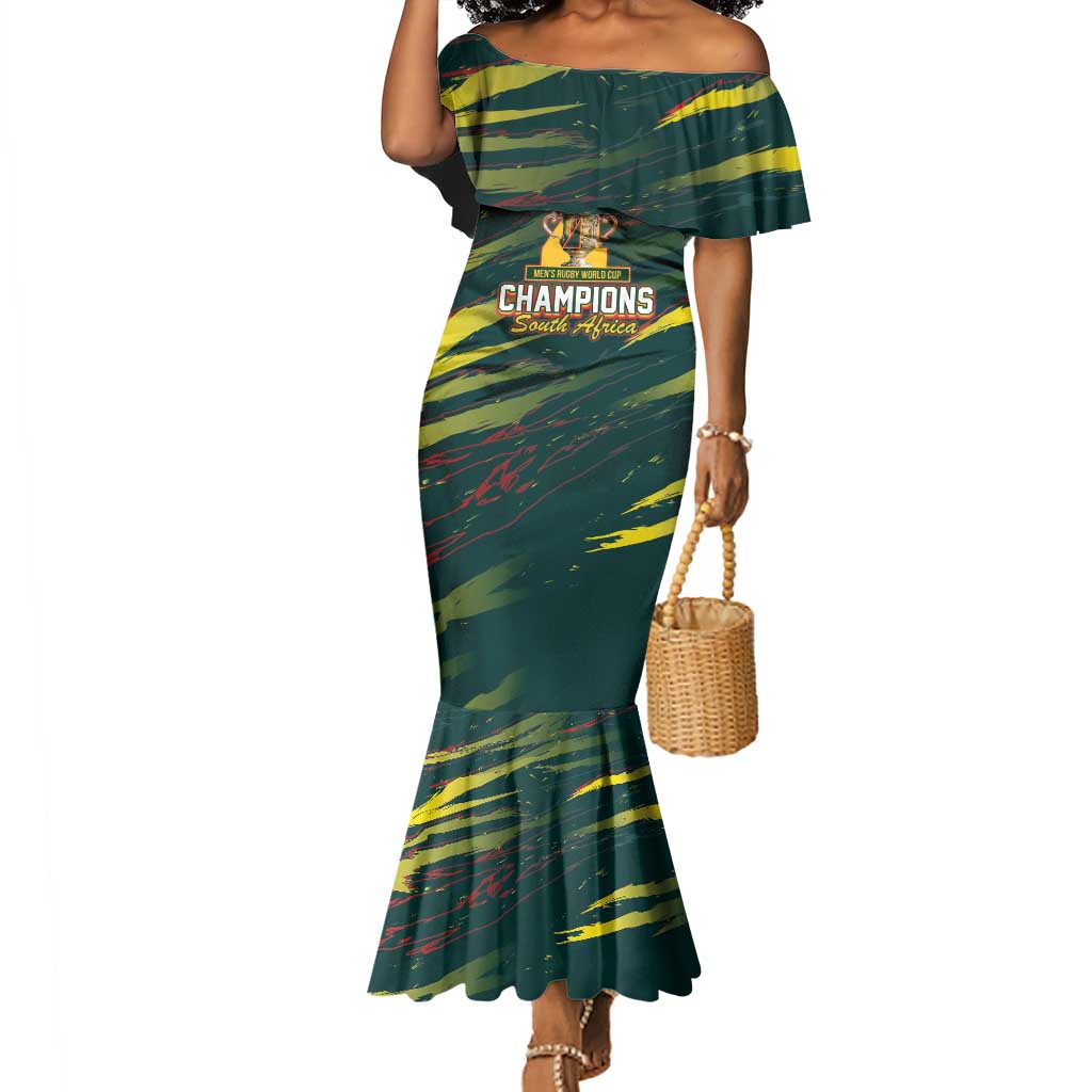 South African Four-time Champions Mermaid Dress World Rugby Team Springboks