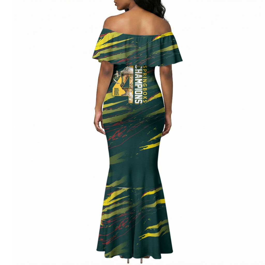 South African Four-time Champions Mermaid Dress World Rugby Team Springboks