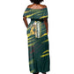 South African Four-time Champions Off Shoulder Maxi Dress World Rugby Team Springboks