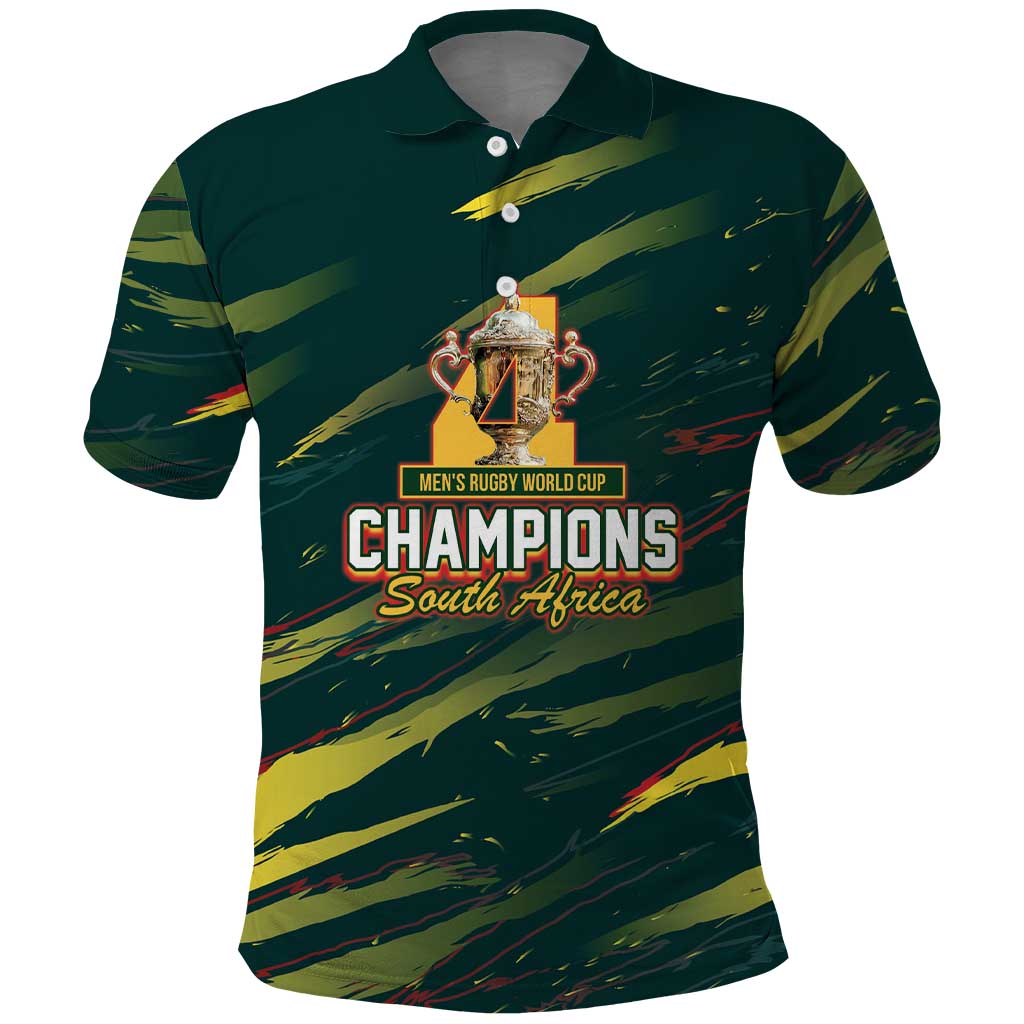 South African Four-time Champions Polo Shirt World Rugby Team Springboks