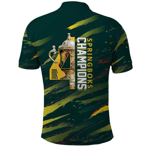 South African Four-time Champions Polo Shirt World Rugby Team Springboks