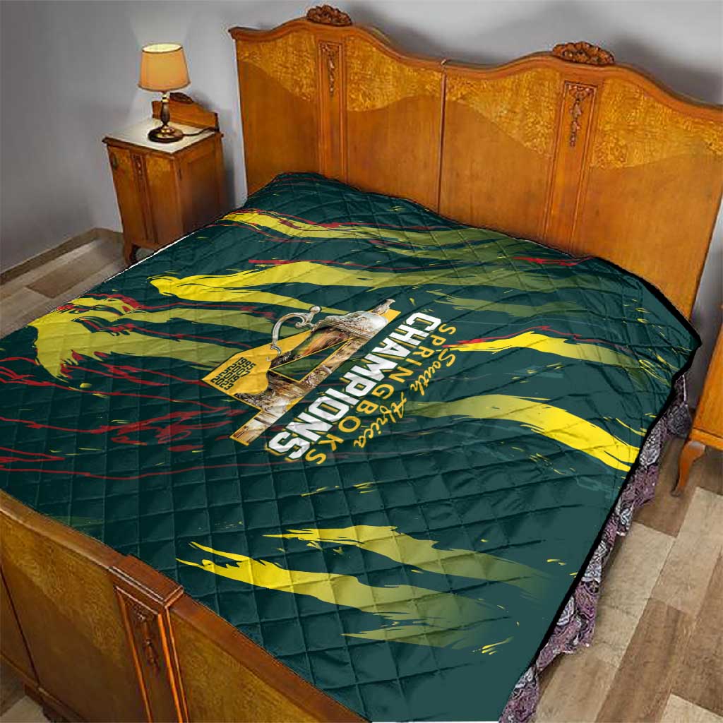 South African Four-time Champions Quilt World Rugby Team Springboks