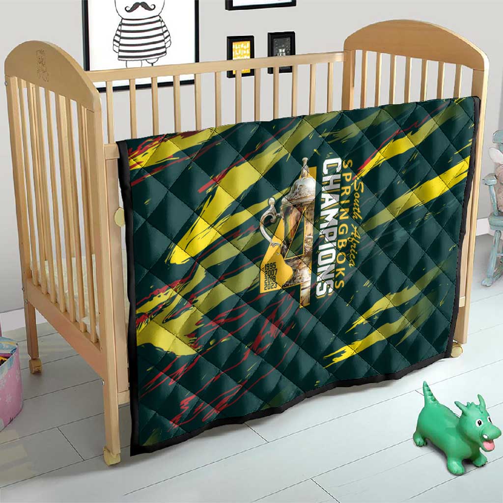 South African Four-time Champions Quilt World Rugby Team Springboks