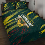 South African Four-time Champions Quilt Bed Set World Rugby Team Springboks