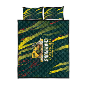 South African Four-time Champions Quilt Bed Set World Rugby Team Springboks