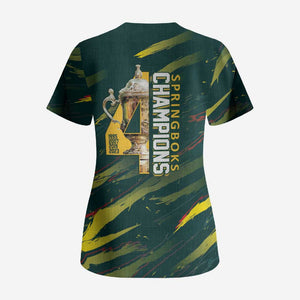 South African Four-time Champions Scrub Top World Rugby Team Springboks