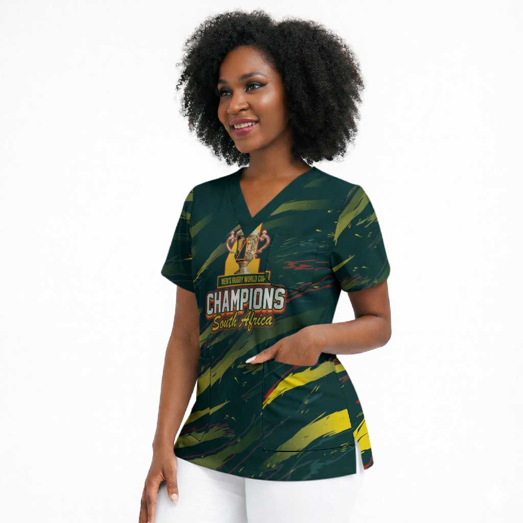 South African Four-time Champions Scrub Top World Rugby Team Springboks