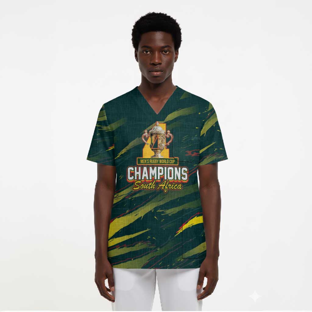 South African Four-time Champions Scrub Top World Rugby Team Springboks