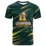 South African Four-time Champions T shirt World Rugby Team Springboks