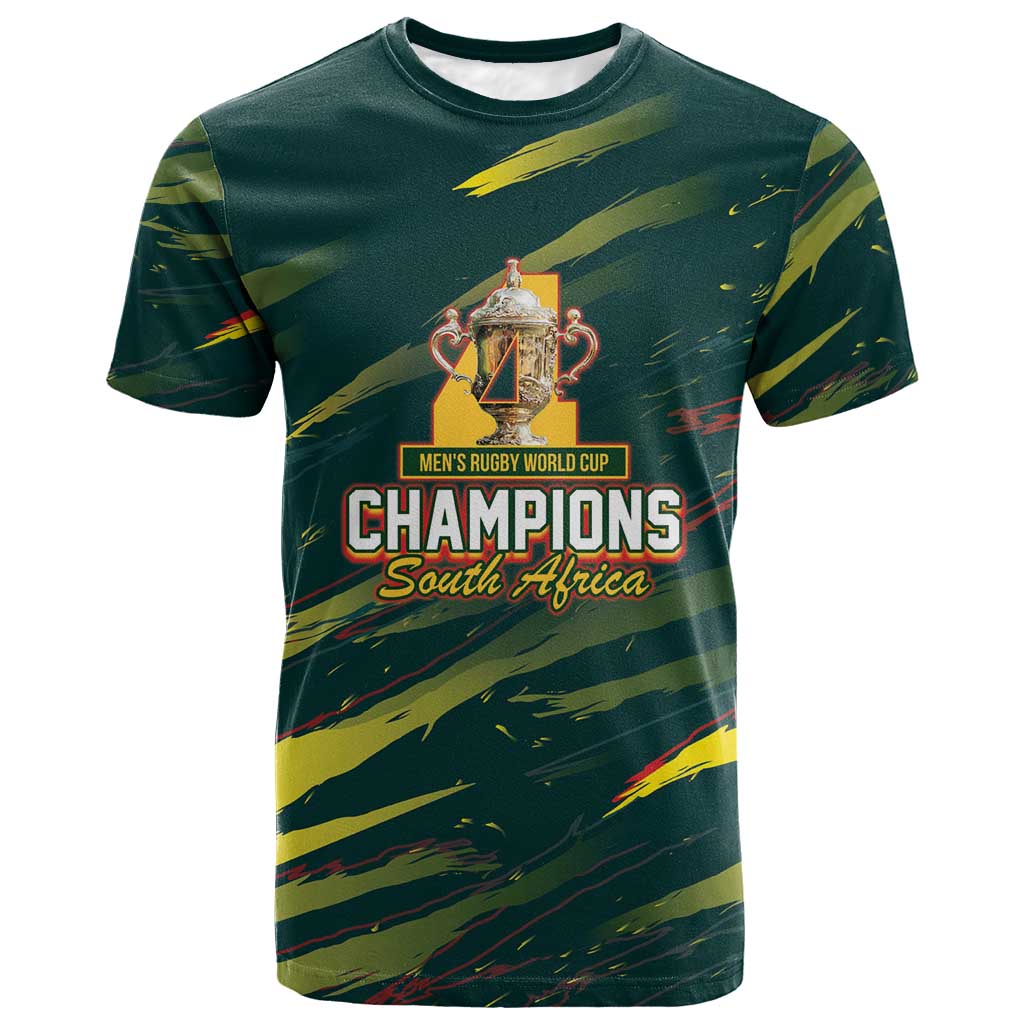 South African Four-time Champions T shirt World Rugby Team Springboks