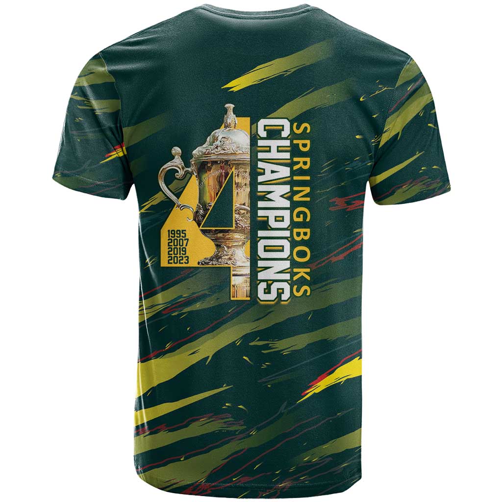 South African Four-time Champions T shirt World Rugby Team Springboks
