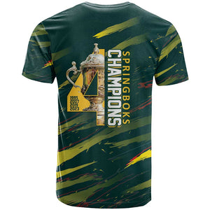 South African Four-time Champions T shirt World Rugby Team Springboks