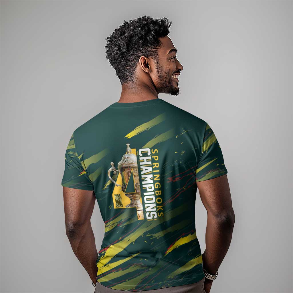 South African Four-time Champions T shirt World Rugby Team Springboks