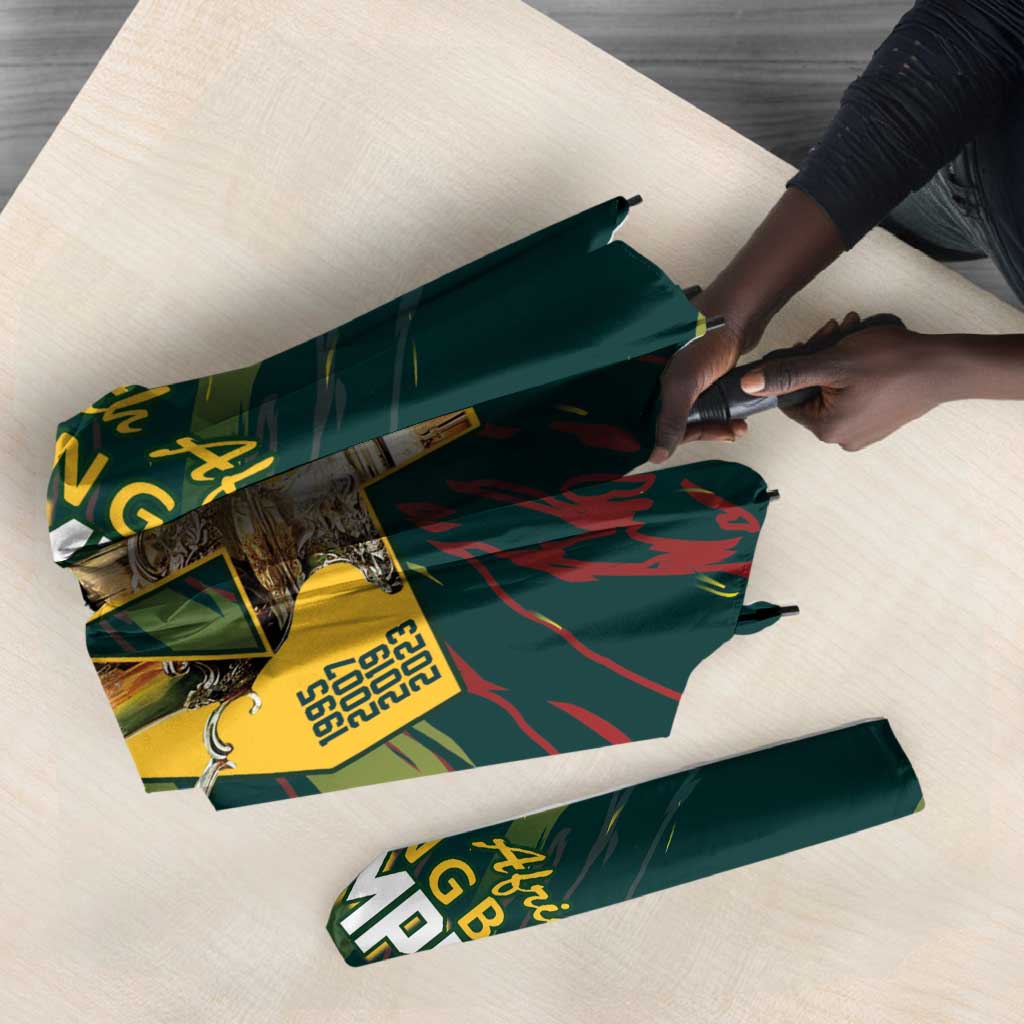 South African Four-time Champions Umbrella World Rugby Team Springboks