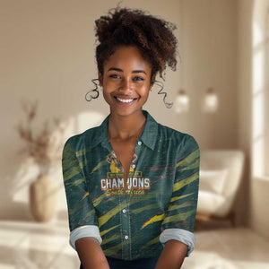 South African Four-time Champions Women Casual Shirt World Rugby Team Springboks