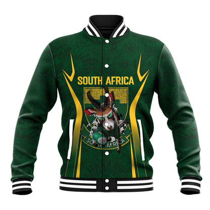 South Africa Rugby National Heritage Custom Baseball Jacket Traditional Ndebele Inspired