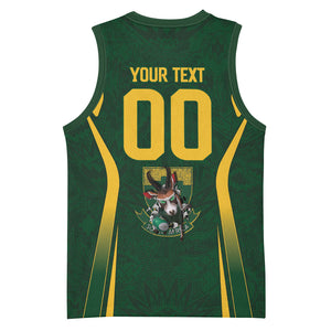 South Africa Rugby National Heritage Custom Basketball Jersey Traditional Ndebele Inspired