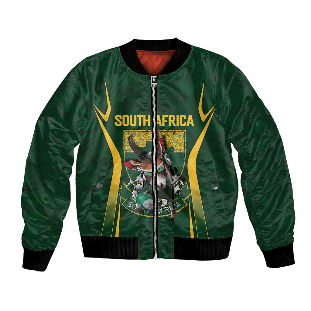 South Africa Rugby National Heritage Custom Bomber Jacket Traditional Ndebele Inspired