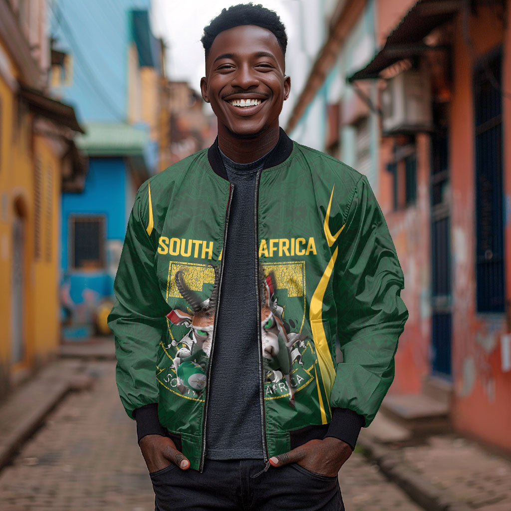 South Africa Rugby National Heritage Custom Bomber Jacket Traditional Ndebele Inspired