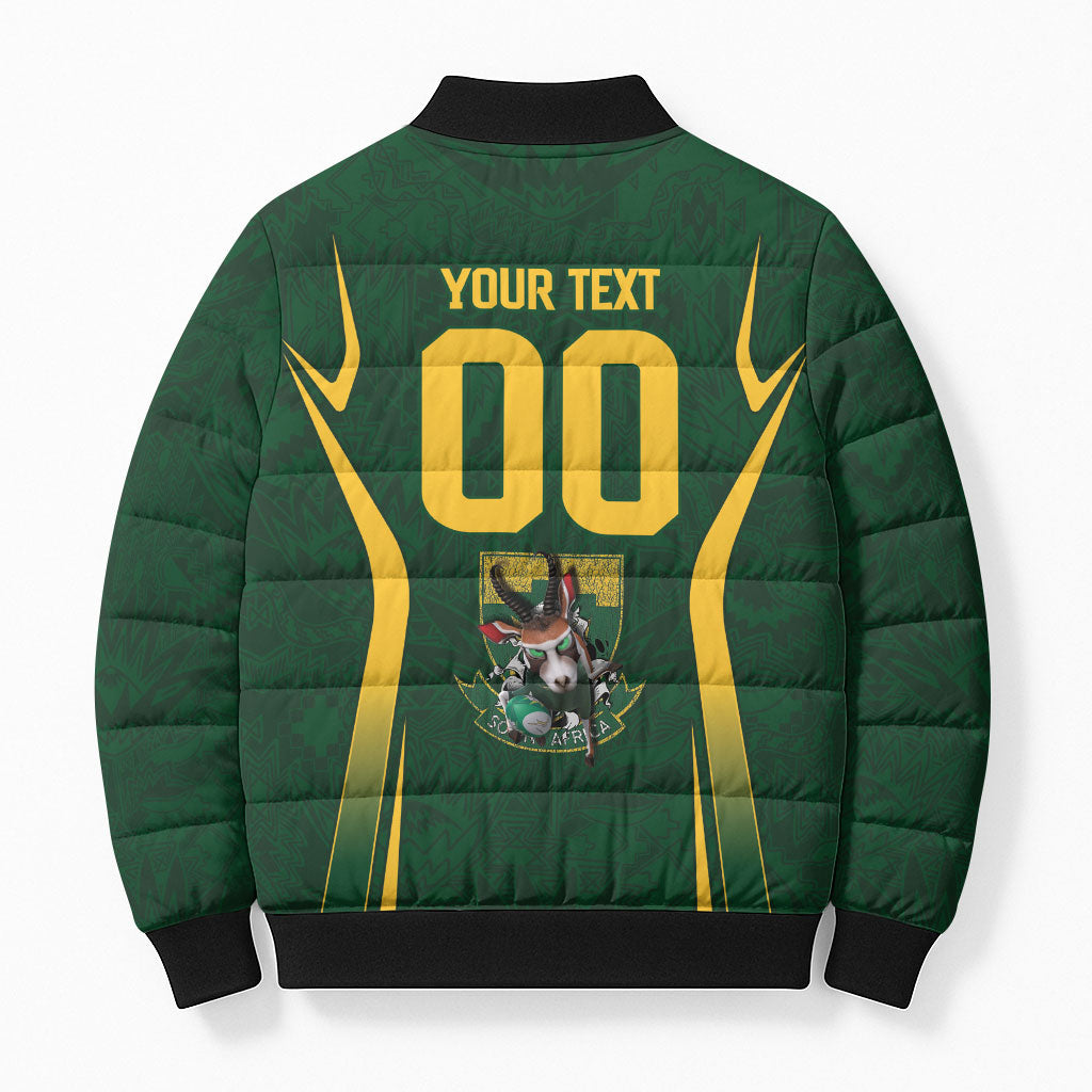 South Africa Rugby National Heritage Custom Bomber Puffer Jacket Traditional Ndebele Inspired