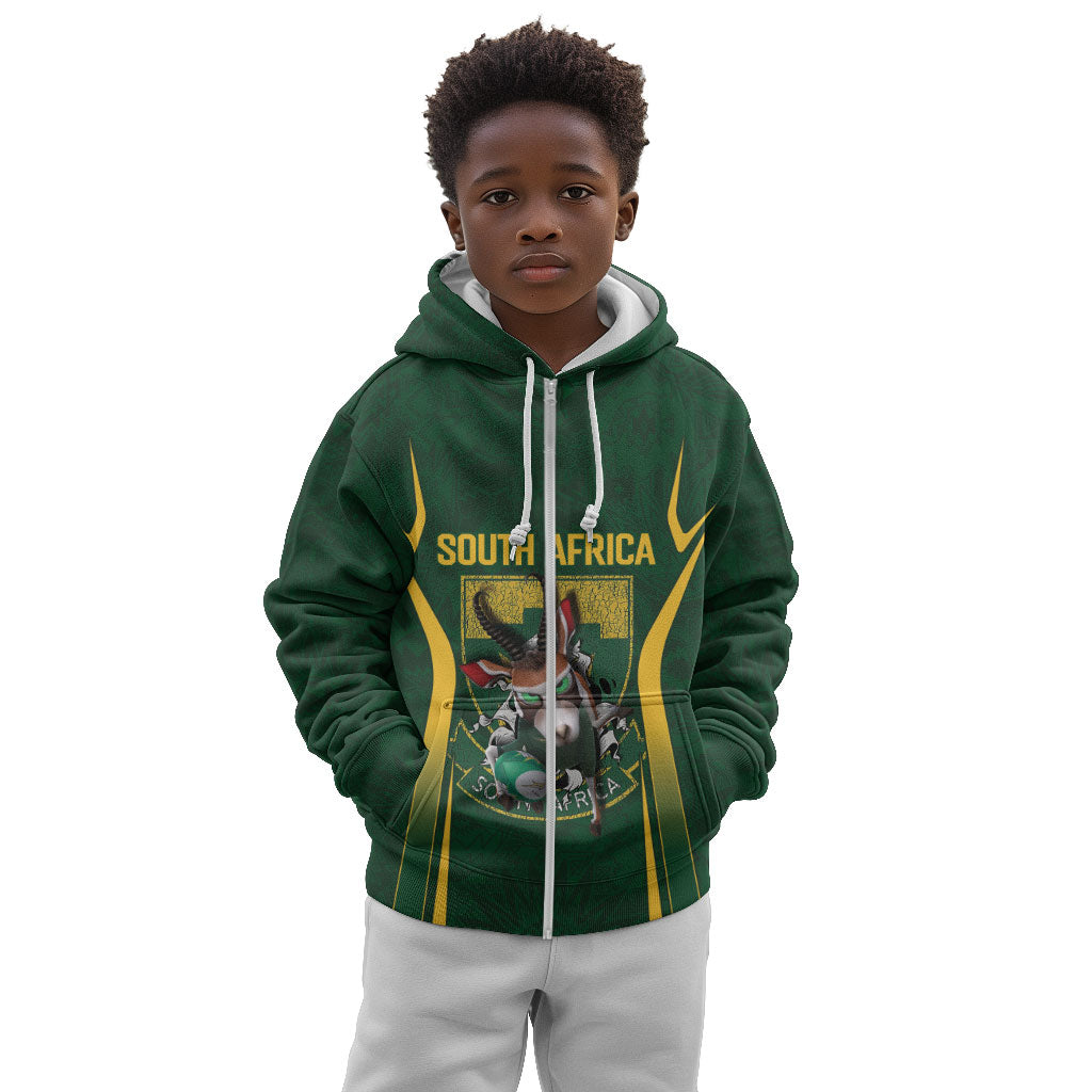 South Africa Rugby National Heritage Custom Kid Hoodie Traditional Ndebele Inspired