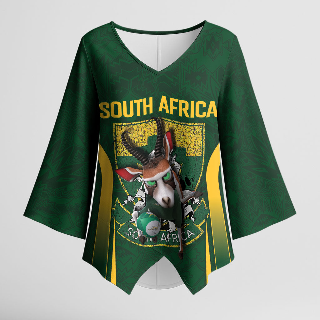 South Africa Rugby National Heritage Custom Kimono Sleeve Blouse Traditional Ndebele Inspired