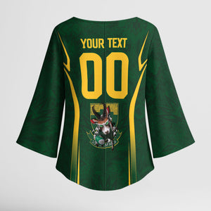 South Africa Rugby National Heritage Custom Kimono Sleeve Blouse Traditional Ndebele Inspired