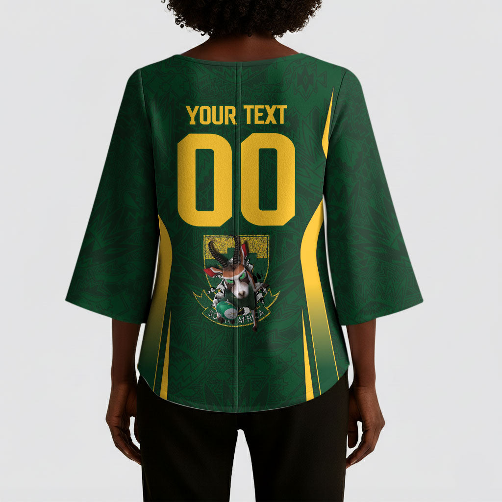South Africa Rugby National Heritage Custom Kimono Sleeve Blouse Traditional Ndebele Inspired