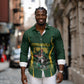 South Africa Rugby National Heritage Custom Long Sleeve Button Shirt Traditional Ndebele Inspired