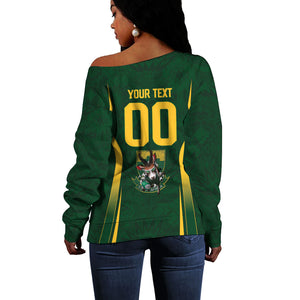South Africa Rugby National Heritage Custom Off Shoulder Sweater Traditional Ndebele Inspired