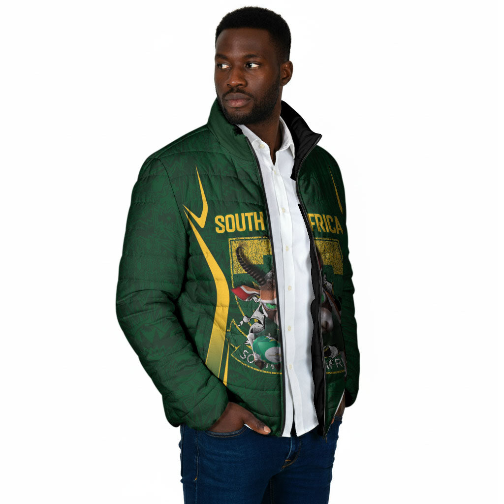 South Africa Rugby National Heritage Custom Padded Jacket Traditional Ndebele Inspired