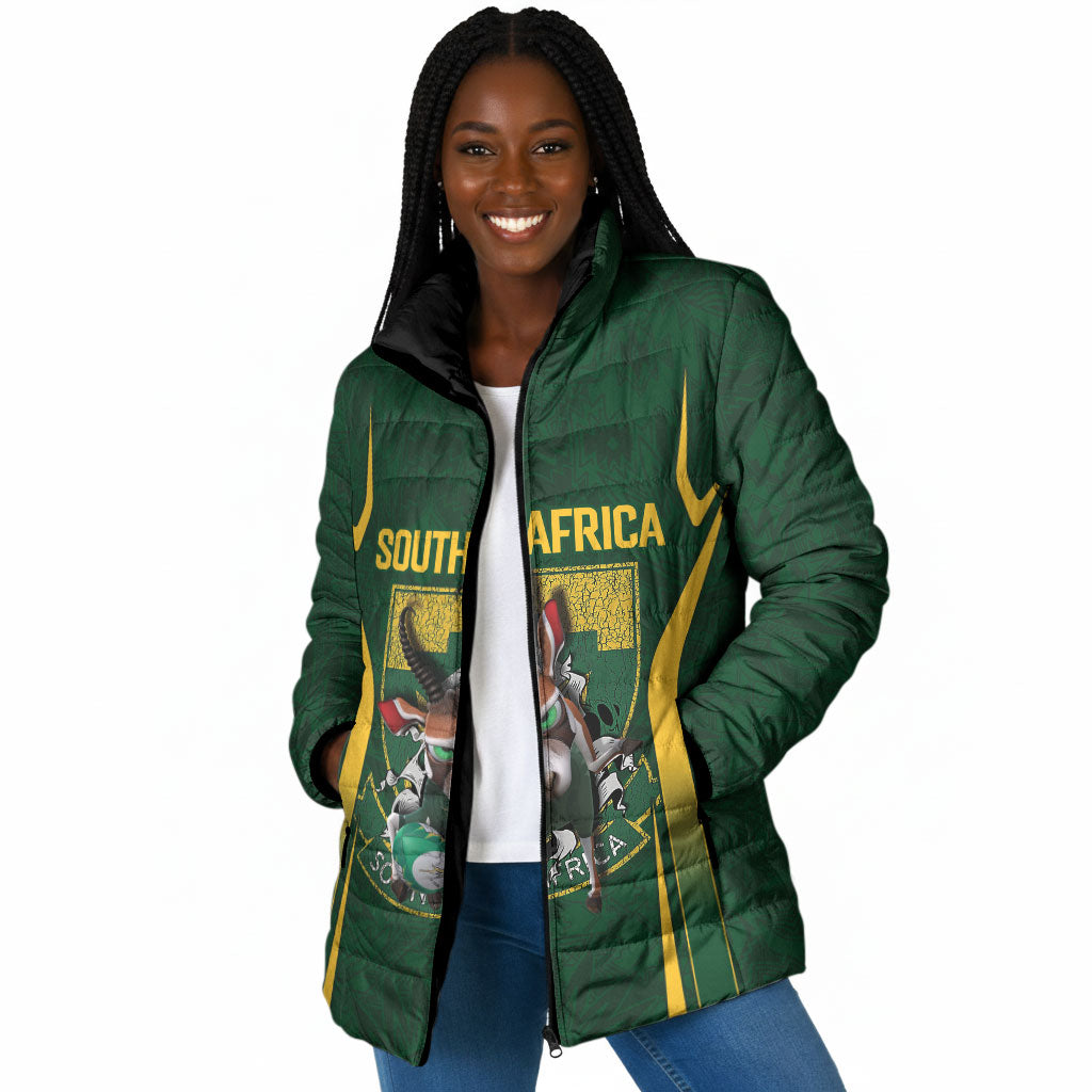 South Africa Rugby National Heritage Custom Padded Jacket Traditional Ndebele Inspired