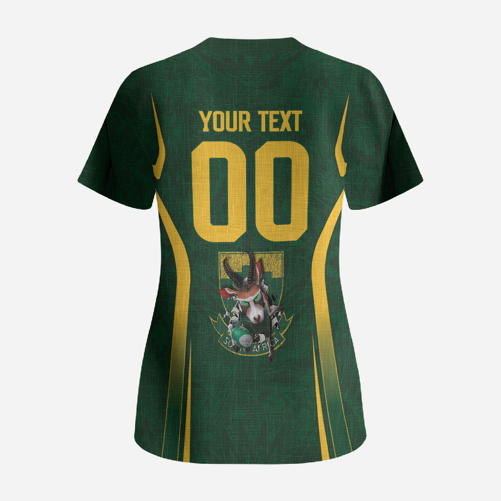 South Africa Rugby National Heritage Custom Scrub Top Traditional Ndebele Inspired
