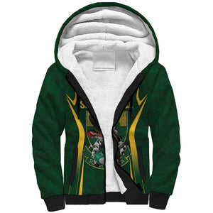 South Africa Rugby National Heritage Custom Sherpa Hoodie Traditional Ndebele Inspired