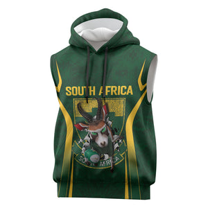 South Africa Rugby National Heritage Custom Sleeveless Hoodie Traditional Ndebele Inspired