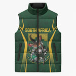 South Africa Rugby National Heritage Custom Sleeveless Puffer Jacket Traditional Ndebele Inspired