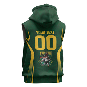 South Africa Rugby National Heritage Custom Sleeveless Zip Hoodie Traditional Ndebele Inspired