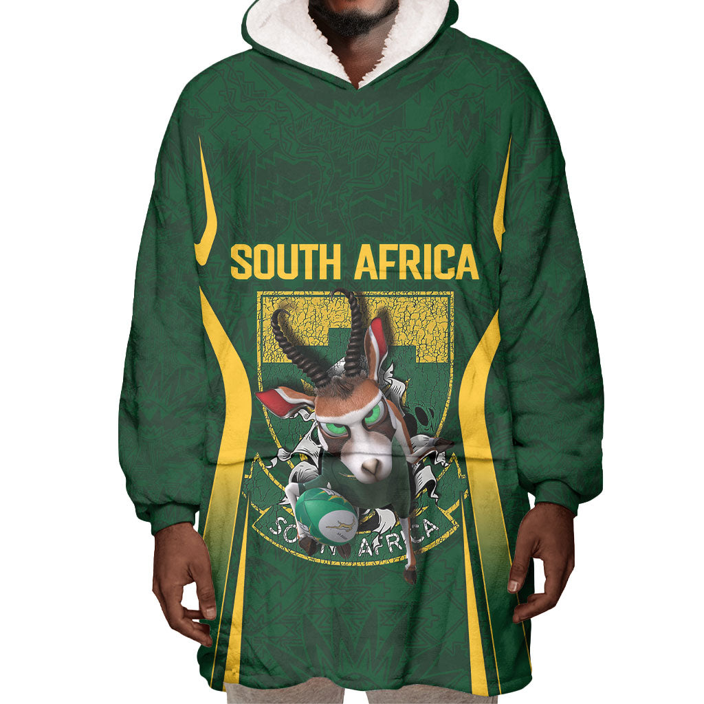 South Africa Rugby National Heritage Custom Wearable Blanket Hoodie Traditional Ndebele Inspired