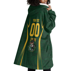 South Africa Rugby National Heritage Custom Wearable Blanket Hoodie Traditional Ndebele Inspired