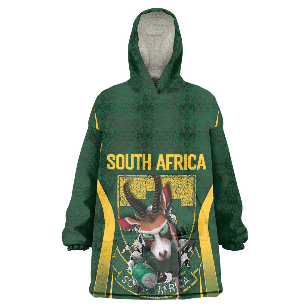 South Africa Rugby National Heritage Custom Wearable Blanket Hoodie Traditional Ndebele Inspired