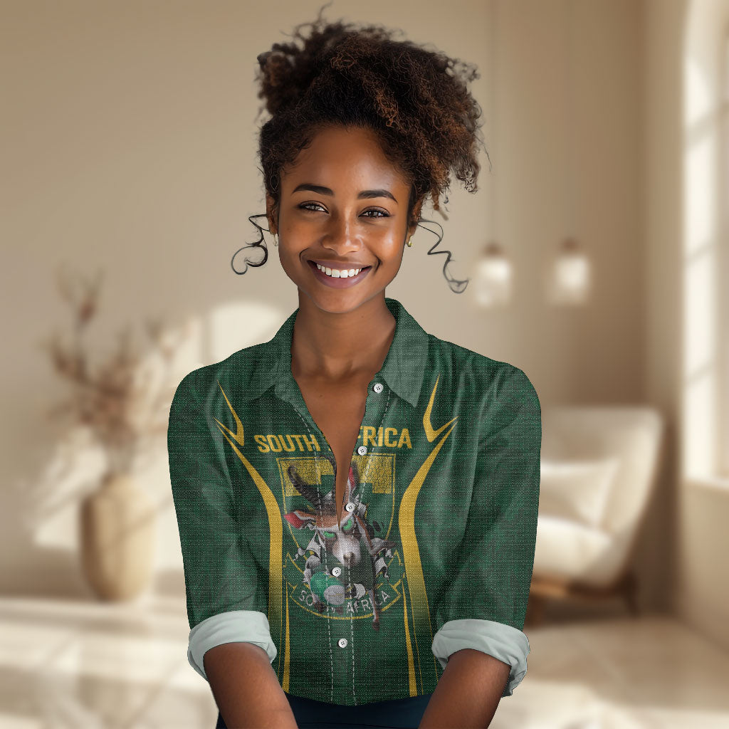 South Africa Rugby National Heritage Custom Women Casual Shirt Traditional Ndebele Inspired
