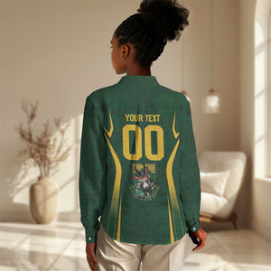 South Africa Rugby National Heritage Custom Women Casual Shirt Traditional Ndebele Inspired