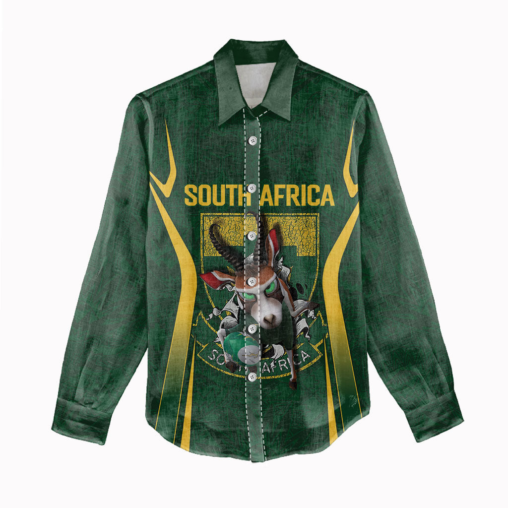 South Africa Rugby National Heritage Custom Women Casual Shirt Traditional Ndebele Inspired