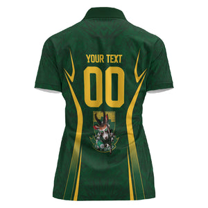 South Africa Rugby National Heritage Custom Women Polo Shirt Traditional Ndebele Inspired