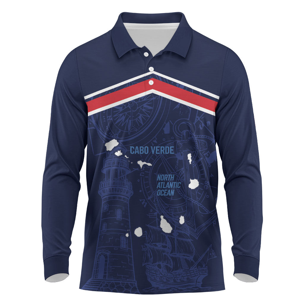 Cape Verde Small Island Big Stage Custom Long Sleeve Polo Shirt Guardian of the Atlantic