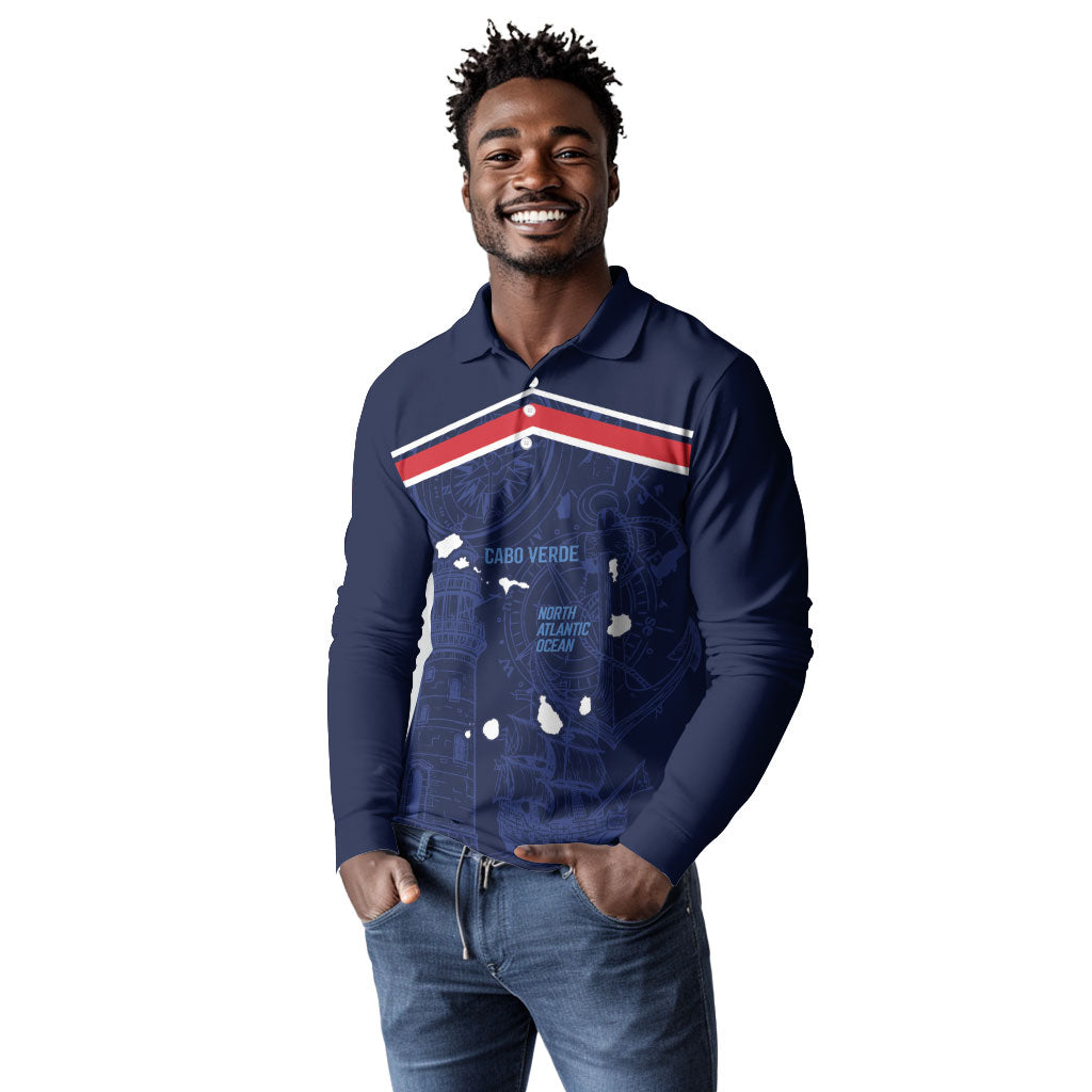 Cape Verde Small Island Big Stage Custom Long Sleeve Polo Shirt Guardian of the Atlantic