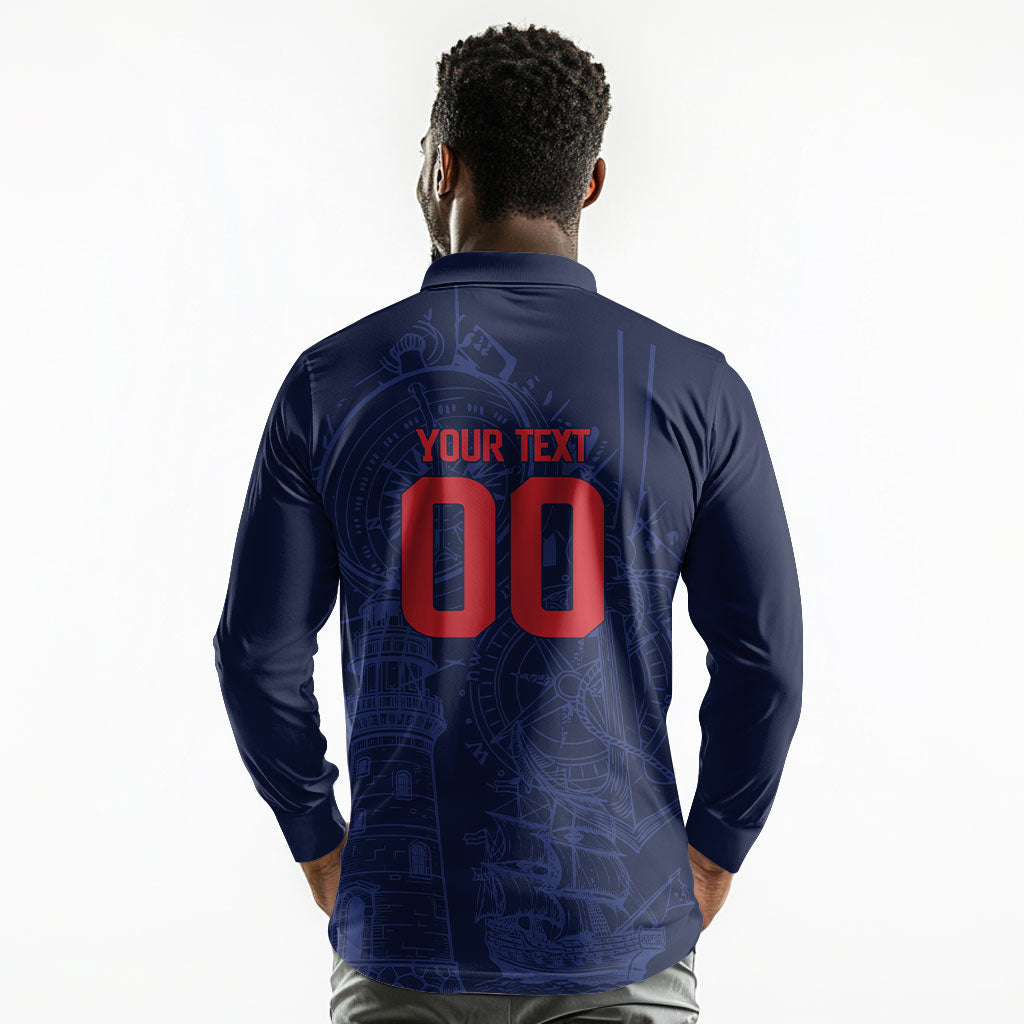 Cape Verde Small Island Big Stage Custom Long Sleeve Polo Shirt Guardian of the Atlantic