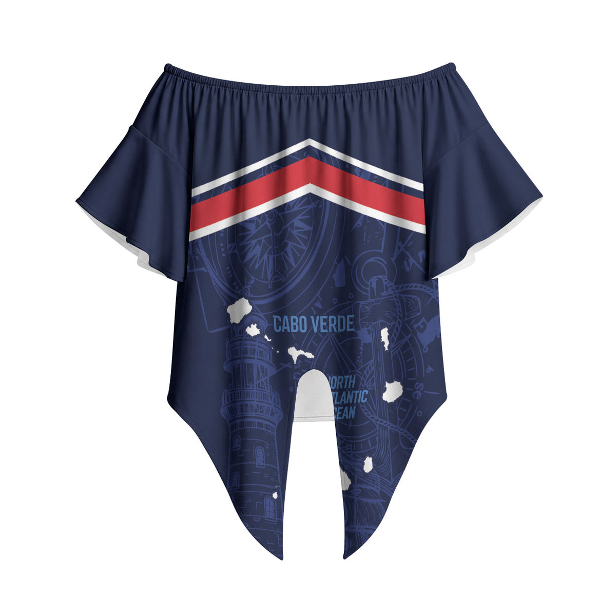 Cape Verde Small Island Big Stage Custom Off Shoulder Wrap Waist Top Guardian of the Atlantic