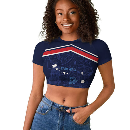 Cape Verde Small Island Big Stage Custom Raglan Cropped T shirt Guardian of the Atlantic